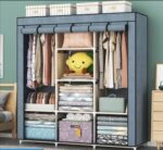 8 COMPARTMENTS CLOTHE STORAGE WARDROBE (Size: 130x45x175) - Image 4