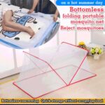 BOTTOMLESS UNSCREWING FOLDING PORTABLE MOSQUITO NET (LONG PACKAGING)