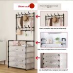 DUSTPROOF DURABLE STEEL MULTIPURPOSE HANGER & SHOE RACK — 5 LAYERS - Image 2