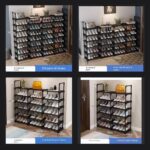 EXOTIC THICKENING STEEL EASY ASSEMBLY DIY MULTIPLE-LAYERS SHOE RACK