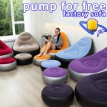 HIGH QUALITY LUXURY INFLATABLE AIR SOFA WITH LEG REST + FREE PUMPING MACHINE