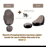 HIGH QUALITY LUXURY INFLATABLE AIR SOFA WITH LEG REST + FREE PUMPING MACHINE - Image 4