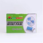 RECHARGEABLE PORTABLE LED LIGHT WITH MINI FAN (JR - 5588)