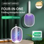4in1 FOLDABLE / WALL MOUNTED RECHARGEABLE MOSQUITO KILLER LAMP / SWATTER