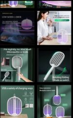 4in1 FOLDABLE / WALL MOUNTED RECHARGEABLE MOSQUITO KILLER LAMP / SWATTER - Image 3