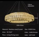 ATMOSPHERIC RING LUXURY CRYSTAL LED CHANDELIER - Image 7