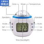 BATTERY-OPERATED STARRY PROJECTION LIGY WITH MUSIC,  THERMOMETER  & ALARM CLOCK - Image 3