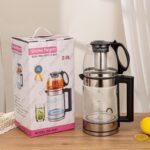2in1 DISNIE REGINA DOUBLE-LAYER GLASS ELECTRIC KETTLE