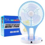 TABLETOP QUALITY RECHARGEABLE PORTABLE LED LIGHT WITH MINI FAN (JR - 5580)