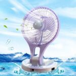 TABLETOP QUALITY RECHARGEABLE PORTABLE LED LIGHT WITH MINI FAN (JR - 5580) - Image 3