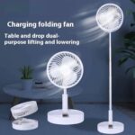 RETRACTABLE / FOLDABLE SPEEDY BLADES RECHARGEABLE TABLETOP FAN