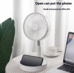 RETRACTABLE / FOLDABLE SPEEDY BLADES RECHARGEABLE TABLETOP FAN - Image 2