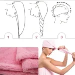 1PC EMBROIDERY MICROFIBER ABSORBENT HAIR TOWEL/BATH TOWEL - Image 10