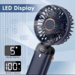 PORTABLE RECHARGEABLE DIGITAL DISPLAY TABLE / HAND FAN (SX-122) - Image 4