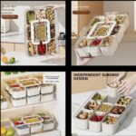TRANSPARENT 9-COMPARTMENT DETACHABLE STORAGE RACK / BOX
