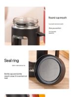 500ML INSULATED HANDLE GLASS CUP - Image 5