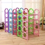 5-LAYERS DURABLE PLASTIC/STEEL ROD SHOE RACK