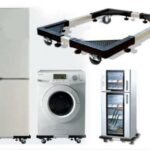 ADJUSTABLE MOVEABLE LOAD BEARING WASHING MACHINE & FRIDGE STAND / BASE WITH WHEELS