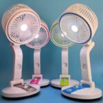 L-R FOLDABLE RECHARGEABLE TABLE FAN WITH LED LIGHT - Image 2