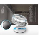 L-R FOLDABLE RECHARGEABLE TABLE FAN WITH LED LIGHT - Image 3