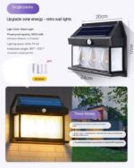 HIGH TECH SOLAR INDUCTION WALL BULB LAMP FOR HOME/GARDEN/BALCONY - Image 6