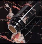 CLASSIC MARBLE BLACK STONE CRACK VINYL FILM SELF-ADHESIVE DECORATIVE WALLPAPER