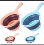 COLLAPSIBLE SILICONE-PLASTIC LONG HANDLE BAILER / SCOOP BOWL