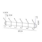 QUALITY DOOR BEHIND 12 HOOKS METAL RACK - Image 6