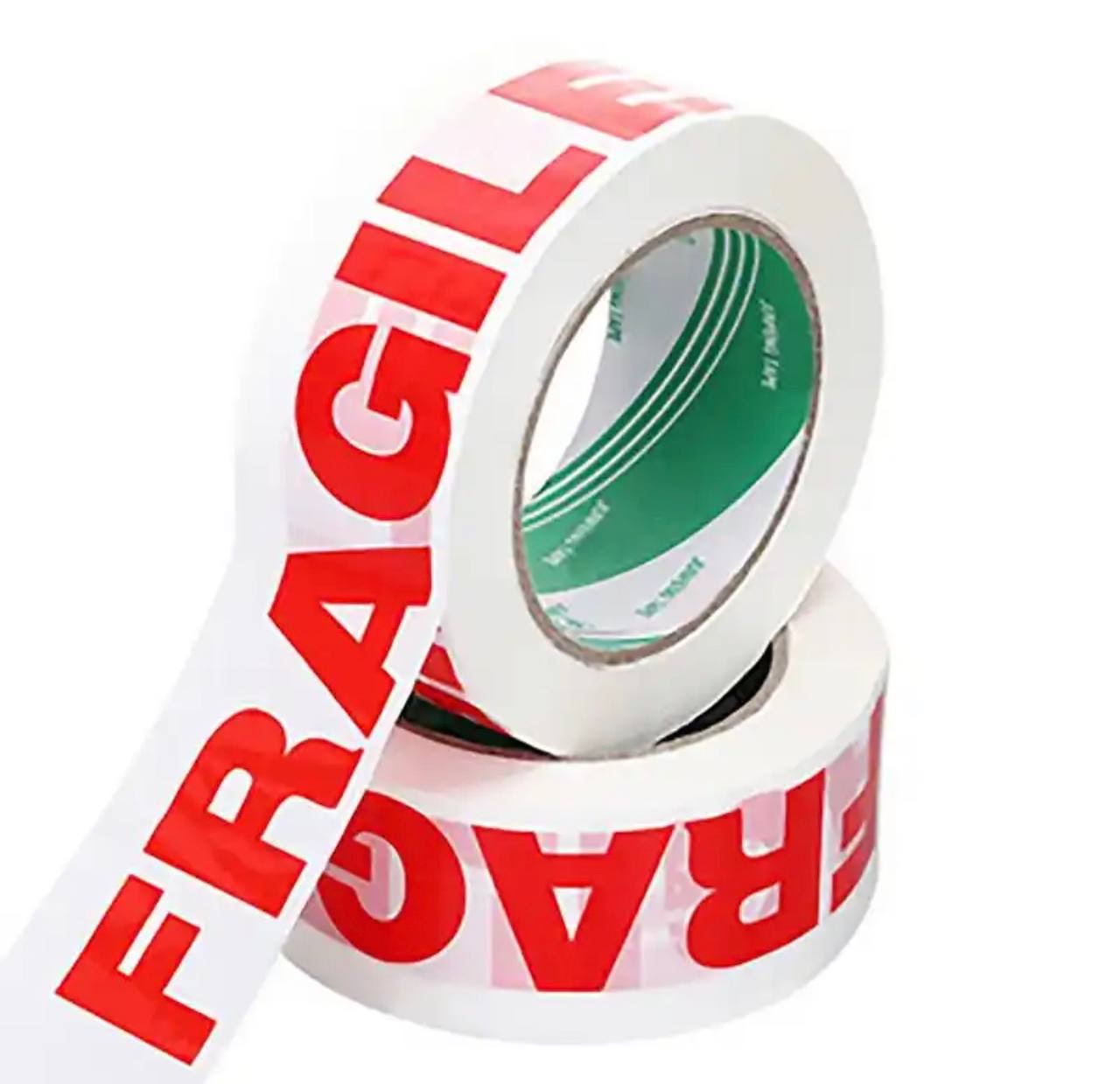 img_1139 FRAGILE GOODS PACKAGED SAFETY/WARNING WRAP AROUND ADHESIVE TAPE - Image 1