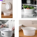 QUALITY MULTIPURPOSE DOUBLE HANDLE THICKENED PLASTIC BASIN