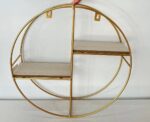 NORDIC GOLD METAL LUXURY WALL DECOR STORAGE RACK - Image 3