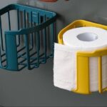 PUNCH-FREE MULTIPURPOSE TILE MOUNTED TISSUE PAPER HOLDER / RACK
