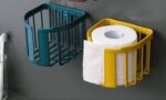 PUNCH-FREE MULTIPURPOSE TILE MOUNTED TISSUE PAPER HOLDER / RACK