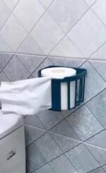 PUNCH-FREE MULTIPURPOSE TILE MOUNTED TISSUE PAPER HOLDER / RACK - Image 3