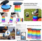 RETRACTABLE / FOLDABLE ADJUSTABLE HEIGHT THICKENED PLASTIC STOOL - Image 3