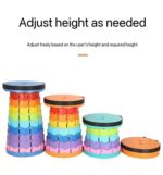 RETRACTABLE / FOLDABLE ADJUSTABLE HEIGHT THICKENED PLASTIC STOOL - Image 2