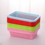 STRONG THICKENED RECTANGULAR FRUIT / VEGGIES STORAGE SEIVE BASKET