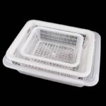 STRONG THICKENED WHITE MULTIPURPOSE DRAINAGE / STORAGE BASKET