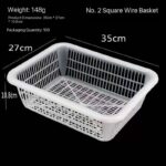STRONG THICKENED WHITE MULTIPURPOSE DRAINAGE / STORAGE BASKET - Image 5