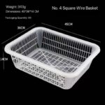 STRONG THICKENED WHITE MULTIPURPOSE DRAINAGE / STORAGE BASKET - Image 3