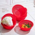 THICKENED TINY HOLE KITCHEN DRAINAGE STORAGE BASKET/SIEVE/COLANDER