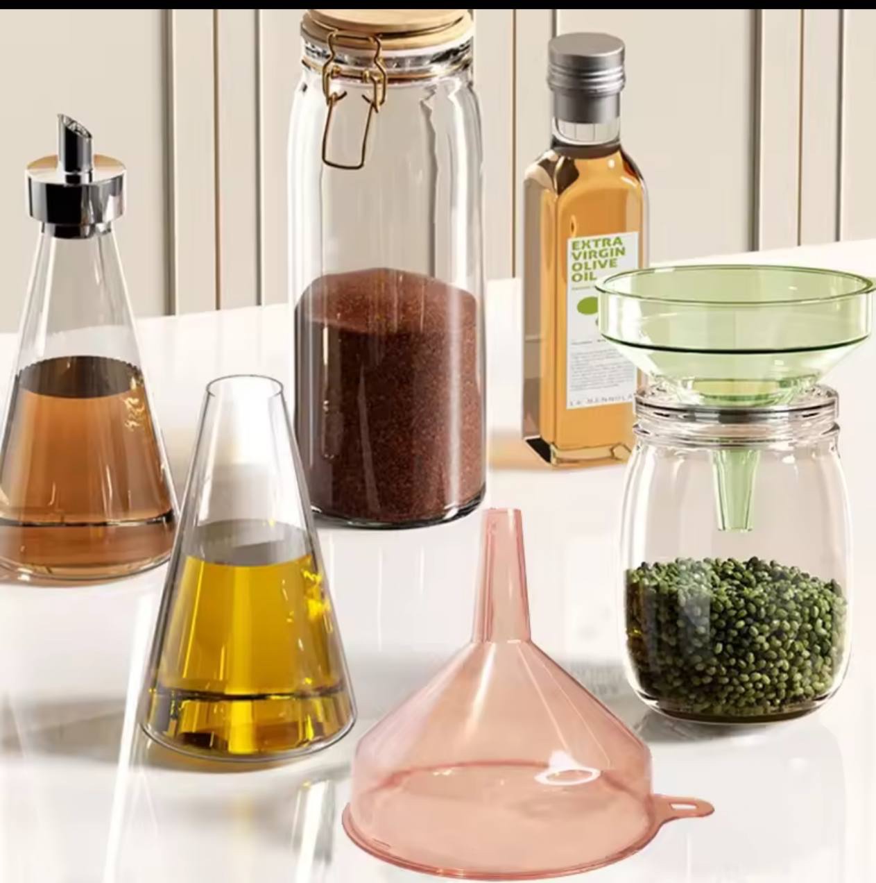 img_1616 THICKENED PLASTIC TRANSPARENT CONE SHAPED UNIVERSAL FUNNEL - Image 1