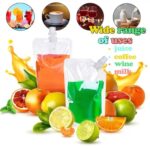 TRANSPARENT SPILL-PROOF LIQUID STORAGE BAG WITH NOZZLE SCREW COVER (JUICE BAG)