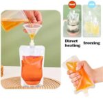 TRANSPARENT SPILL-PROOF LIQUID STORAGE BAG WITH NOZZLE SCREW COVER (JUICE BAG) - Image 2
