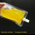 TRANSPARENT SPILL-PROOF LIQUID STORAGE BAG WITH NOZZLE SCREW COVER (JUICE BAG) - Image 4