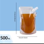 TRANSPARENT SPILL-PROOF LIQUID STORAGE BAG WITH NOZZLE SCREW COVER (JUICE BAG) - Image 7