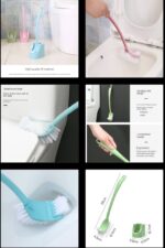 DUAL-EDGE CURVED DEEP CLEAN TOILET BRUSH WITH STAND - Image 2