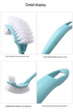 DUAL-EDGE CURVED DEEP CLEAN TOILET BRUSH WITH STAND - Image 3