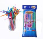 100PCS COLOURFUL DISPOSABLE BENDABLE  DRINKING MENGTE STRAWS