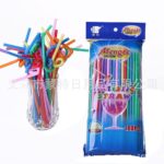100PCS COLOURFUL DISPOSABLE BENDABLE  DRINKING MENGTE STRAWS